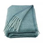 Плед Ikea Klippoxel, 130x170, серо-бирюзовый - фото