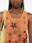 Украшенный крючком топ Kenzo, оранжевый - фото 5