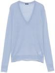 Топ из кашемира JOSEPH с V-образным вырезом, синий - фото