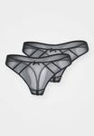 Стринги THONG OUVERT 2 PACK LASCANA, черный - фото