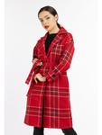Женское красное клетчатое пальто faina - фото 3