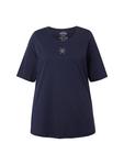 Футболка Ulla Popken, цвет dunkles marine - фото
