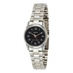 Часы CASIO Quartz Waterproof Black Analog, черный - фото