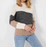 Lotty Color Block Knit Patch свитер Top In Black French Connection - фото 2