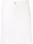 Юбка мини с контрастной строчкой Barrie, белый - фото