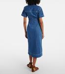 Платье-рубашка из хлопка в полоску Veronica Beard, Cornflower - фото 3