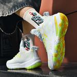 Дышащие баскетбольные кроссовки мид для детей подростков AMICNIEGD, Light Moon - фото 6