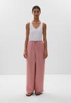 Брюки LINEN STRAIGHT-LEG OYSHO, цвет Mottled Pink - фото 6