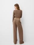Вязаный кардиган Bershka, Dark beige - фото 4