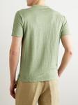 Футболка облегающего льна CANALI, зеленый - фото 4