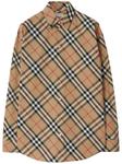 Рубашка в клетку Burberry, коричневый - фото
