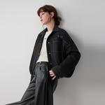 ELLE Пуховик Women's Black Lapel Down Jacket - фото 9