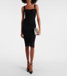 Платье миди из тюля со сборками Dolce&Gabbana, черный - фото 2