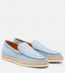 Замшевые лоферы Tod's, Windward Blue - фото