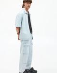 Джинсы-карго Pull&Bear мешковатого кроя бледно-голубого цвета - фото