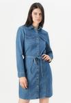 Платье ONLY ONLSASIA DRESS, Dark Blue Denim/Dark-Blue Denim - фото 4