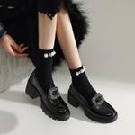 Лоферы женские 6,5 см FMM, черный замш - фото 6