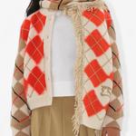 Burberry Аргайл шарф, Orange Red - фото 9