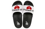 Шлепанцы-тапочки унисекс белые/черные Mlb - фото 4