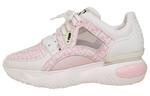 Кроссовки Fendi Leather Low, белый / розовый - фото