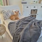 Мягкий плед, 150х200 см, серый (тауп) Zollner - фото 3