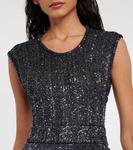 Мини-платье с пайетками Alaïa, серебро - фото 4