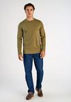 Топ Lindbergh BASIC O-NECK STRETCH LS, Dk Olive/Olive - фото 2