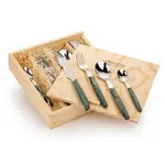 Столовый прибор из 16 предметов Forest Arcos, зеленый - фото