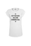 Топ Print T-shirt Be Famous, белый - фото 2