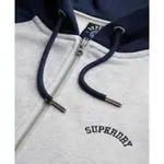 Толстовка Superdry Essential Logo Oversize full zip, серый - фото 4