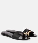 Кожаные сандалии Tory Burch, Perfect Black / Gold - фото