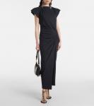 Хлопковое джерси макси-платье Nadela Isabel Marant, черный - фото 2