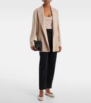 Кожаные балетки Max Mara, Cemento - фото 3