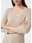 Вязаный свитер в цвете 82W2_песочный comma - фото 4