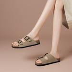 Шлепанцы женские Boerdiqi, хаки - фото 8