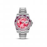 A BATHING APE Часы Type 2 Bapex Abc Camo Crystal Stone, Pink PKX - фото