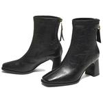 Женские ботинки черные, кофе BASTO, Suede черный - фото 6