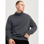 Свитер Jack & Jones Basic Plus Size high neck, серый - фото 5