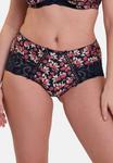 Брифы Sans Complexe Briefs, Imprimé Floral Marine Et Rouge/Mottled Dark Blue - фото
