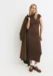 Платье PULL&BEAR MOCK NECK MIDI, Brown - фото 5