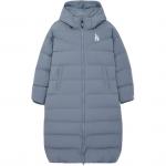 Пуховик женский New Era, серый белый - фото