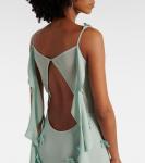 Платье с цветочной аппликацией и оборками Rotate, Blue Haze - фото 6