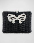 Клатч Hailey Bow Basket Judith Leiber Couture, цвет Silver Black - фото