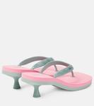 Сандалии-шлепки с логотипом Palm Angels, Pink Bqby Blue - фото 3