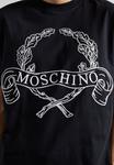 Футболка MOSCHINO LAUREL CROWN EMBLEM, Multi Black/Black - фото 6