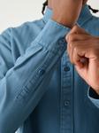 Next Рубашка на пуговицах Regular fit в синем дениме - фото 8