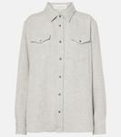 Кашемировая рубашка God's True Cashmere, Pearl Grey - фото