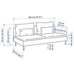 3-местная секция SÖDERHAMN IKEA, цвет tallmyra blue - фото 4