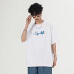 Футболка унисекс Cotton, белый/синий - фото 14