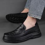 Лоферы мужские черные/бордовые CKVUSAMG - фото 10